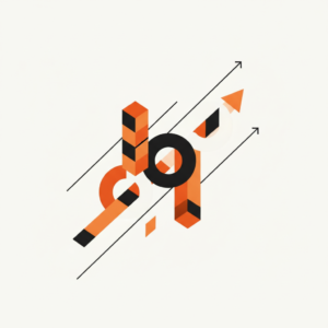 Ilustração abstrata representando o fluxo de dados na prospecção para indústria.
