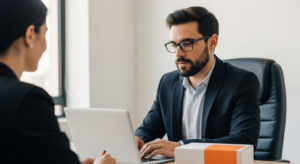 Diretor comercial analisando dados para ativação de base de clientes